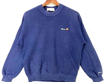 Vintage Ellesse Sweatshirt Jumper Blue Crewneck Size Medium