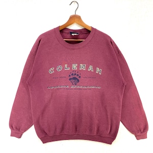 Vintage Coleman Outdoors Sweatshirt Made In USA Pullover Crewneck Size L