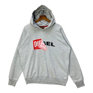 Vintage Diesel Hoodie Sweatshirt Big Spellout Pullover Jumper Size Small