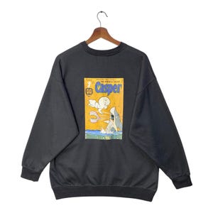 Vintage cartoon Casper-sweater grote Garphic trui trui ronde hals maat Large
