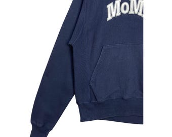 Champion Reverse Weave Moma Museum Hoodie Navy Blue Small Unisex