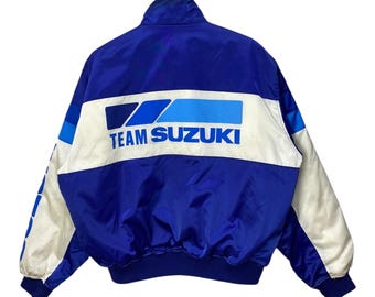 Vintage 90s Suzuki Team Lucky Strike Racing Jacket - Size Medium