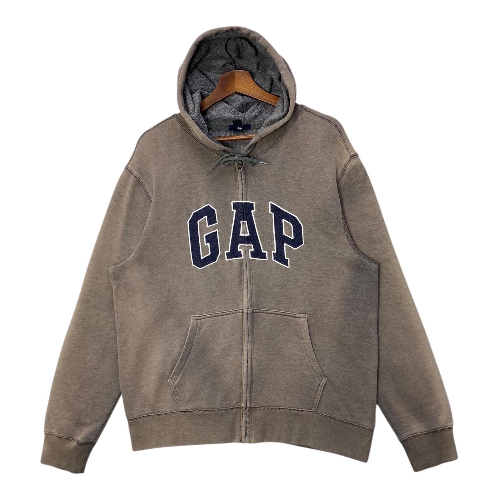 GAP Hoodie Sun Faded Full Zip Big Logo Embroidery Pullover Jumper