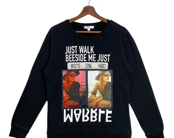 Japanese Brand In The Attic Homme Sweatshirt Black Big Graphic Size Medium