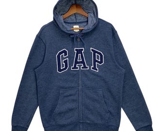 トップス Old gap zip up Parker sun fade Vintage GAP Hoodie Sun Faded Full Zip Big Logo Embroidery Pullover