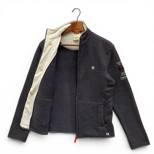 Timberland Weathergear fleecejack grijs Small Workwear Robuust TBL Spell Out-logo