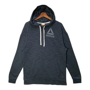 Sportswear Reebok Hoodie Big Logo Spellout Pullover Jumper Size Large