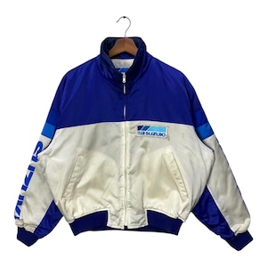 Vintage Motor Racing Team Suzuki Bomber Jacket Full Zip By Suzuki Motor Corporation Size L