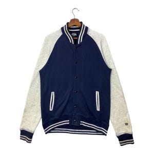 Japanese Brand Beams Varsity Cotton Jacket Button Up Size Large