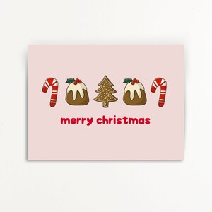 Merry Christmas card, Christmas sweets Christmas greeting card, Cute holiday card