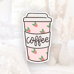 Coffee Lover 3in sticker, Coffee cup Decal, Laptop Sticker, Water Bottle Sticker, Coffee Lover Sticker, cute drink sticker