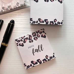 leopard print sticky notes,  animal pattern notes, cute stationery, bridesmaid gifts, kawaii memopad