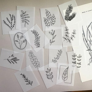 Vintage botanical Vellum Paper Pack, Junk Journaling Supplies,