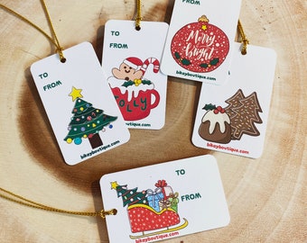 Christmas Gift Tags, Holiday Gift Tags, Christmas gift wrap