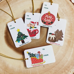 Christmas Gift Tags, Holiday Gift Tags, Christmas gift wrap