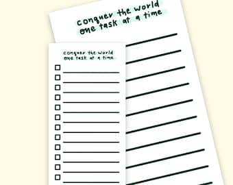 Minimalistic To Do List Notepad,  Daily to do list, Simple stationery