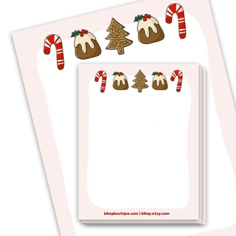Christmas Notepad Christmas Stationery Christmas Note Cards Etsy Canada