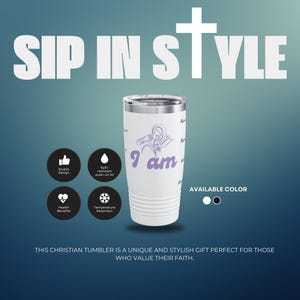 Christian Tumbler &quot;Loved by Jesus&quot; Animated Design for Daily Inspiration (20 oz)