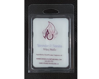 Lavender & Vanilla Wax Melt, Relaxing Wax Melts, Aromatherapy Melts, Lavender Vanilla Scent, Homemade Natural Wax Melts