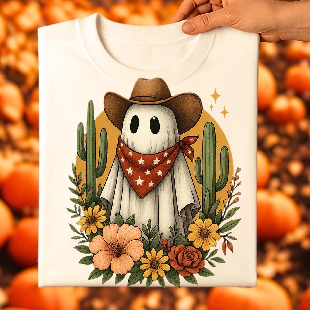 Western Cowboy Ghost PNG – Rustic Fall Halloween Sublimation Clipart ...