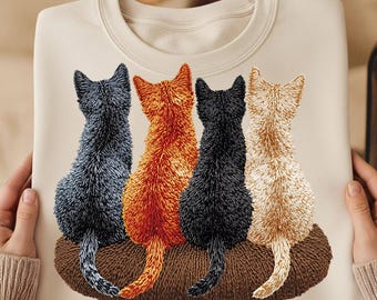 Kunstgarn Katzen PNG: Häkeln Kätzchen Sublimation Design, Gemütliche gestrickte Textur Digital Download