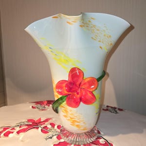 Vintage Hand Blown Glass Vase