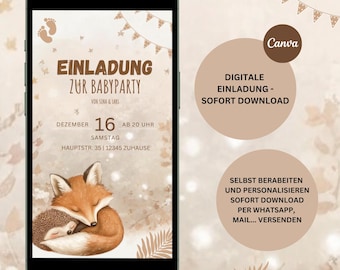 Digital invitation baby shower | personalizable e-card WhatsApp invitation | baby shower | invitation to the baby shower | expectant parents invitation