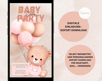 Digital invitation baby shower | personalizable e-card WhatsApp invitation | baby shower | invitation to the baby shower | expectant parents invitation