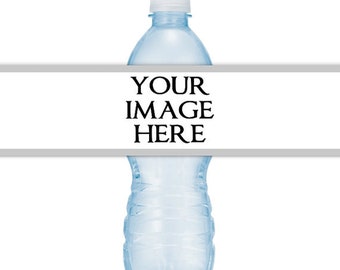 Custom PRINTABLE Water Bottle Label - customized for your occasion or business, you print, you cut, DIY label