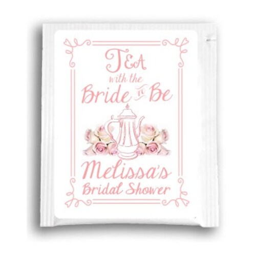 Wedding Tea Bag Favors Bridal Shower Tea Party Favors Tea Etsy