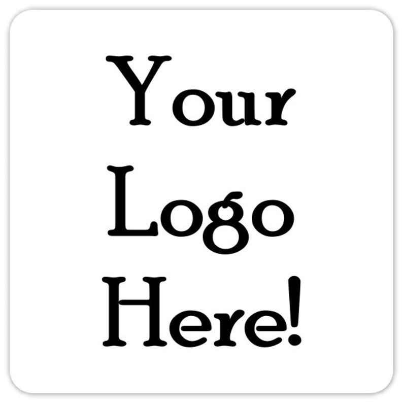 100 Custom Logo Stickers or Business Labels TWO INCH square 2 inch x 2 inch, Etsy Shop stickers image 1