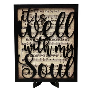 It is Well With My Soul Lyrics Wood-engraved Bookmark Hymns 