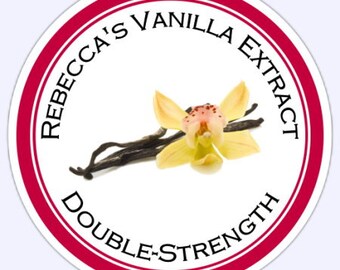 Custom Vanilla Labels or Canning Labels, Made For You Stickers, Personalized Labels, From The Kitchen Stickers