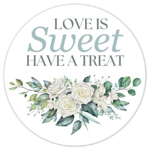 36 etiquetas de despedida de soltera, el amor es dulce, pegatinas para regalar, etiquetas de boda florales blancas para recepción, recuerdo de despedida de soltera
