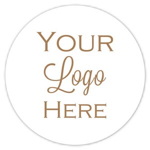 Custom Logo Stickers 2 Inch Round, Small Business Branding Labels, Etsy Shop Packaging, Matte White, Using Your Logo or Image afbeelding 2