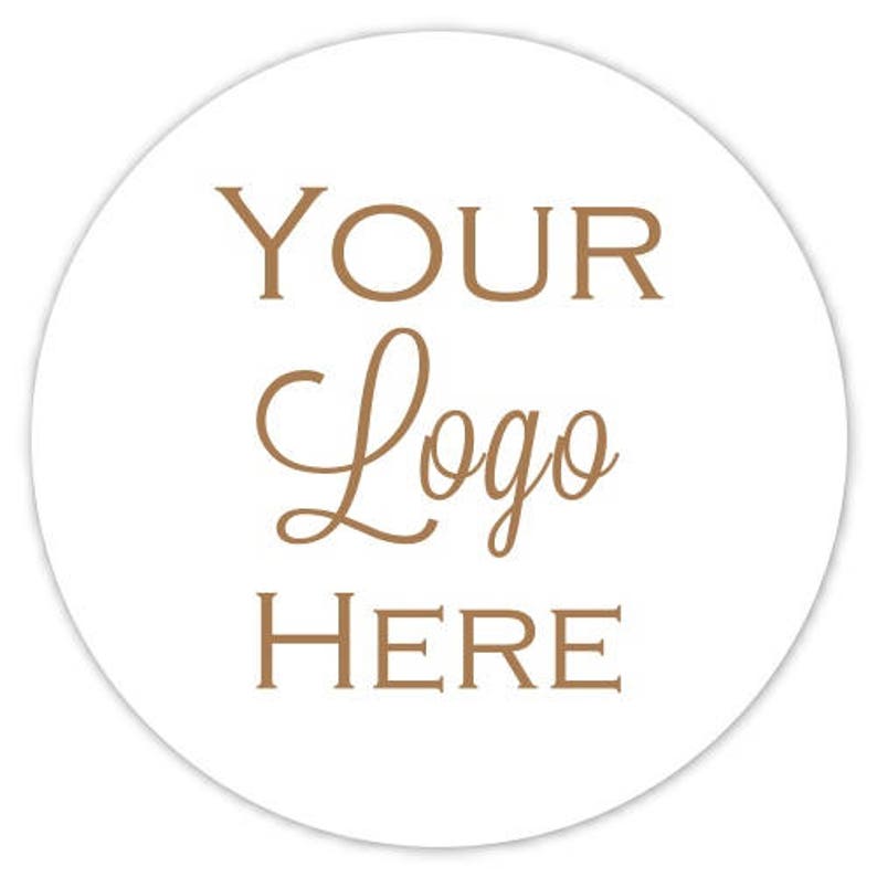 Custom Logo Stickers 2 Inch Round, Small Business Branding Labels, Etsy Shop Packaging, Matte White, Using Your Logo or Image afbeelding 2