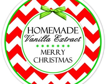 Custom Vanilla Labels or Christmas Canning Labels, Made For You Stickers, Personalized Labels, From The Kitchen Stickers