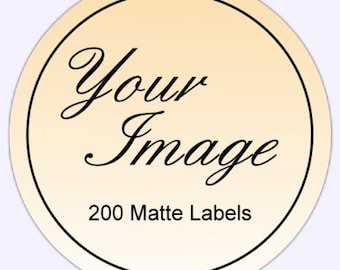 Custom Logo Stickers or Business Labels - TWO and a HALF INCH round - Get 200 round labels - 2.5 inch round