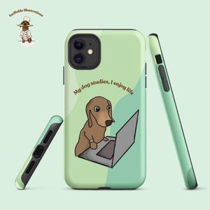 Cute Dachshund Phone Case for iPhone® for Style & Safety | Impact-Resistant Dual-Layer Protection