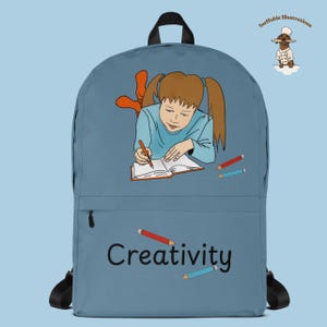 Kinder Rucksack, Molly Zeichnung, Bleistifte & Notebook Design, wasserfest