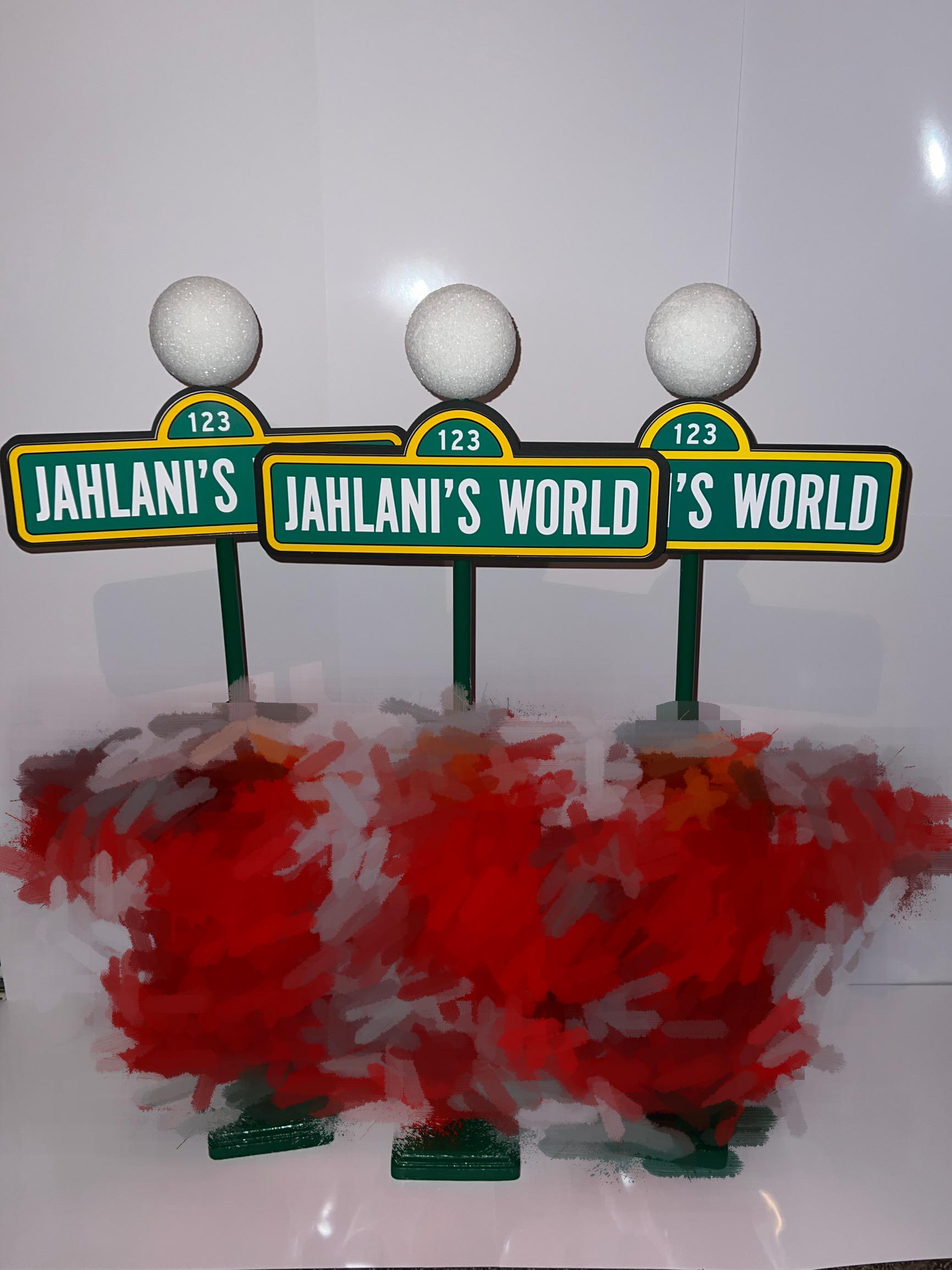 3D personalized/Custom Sesame Street Centerpiece