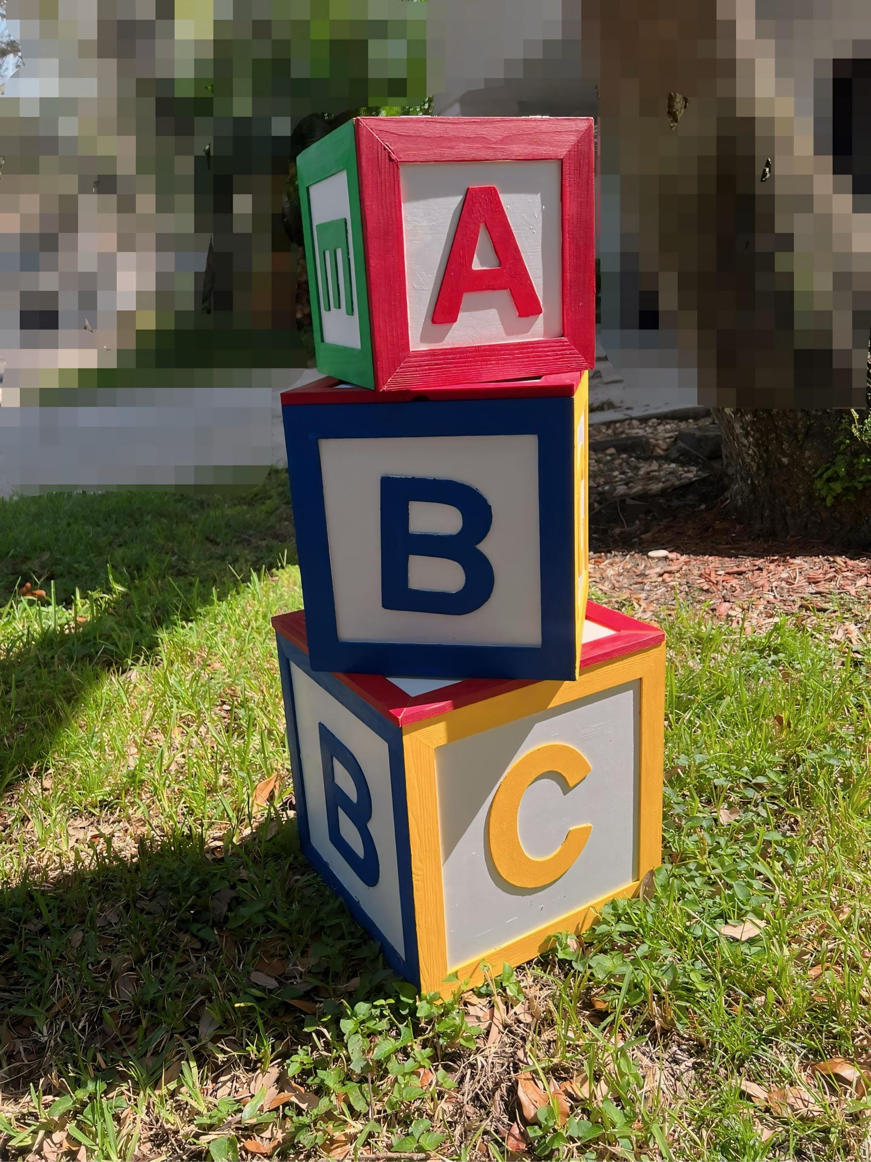 ABC blocks for parties and events (reusable/wooden)