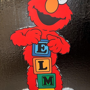 Personagem 3D Elmo/Sesame recortado em espuma (1 pé - 3 pés de comprimento)