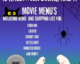 Halloween Themed Dinner and a Movie Menu