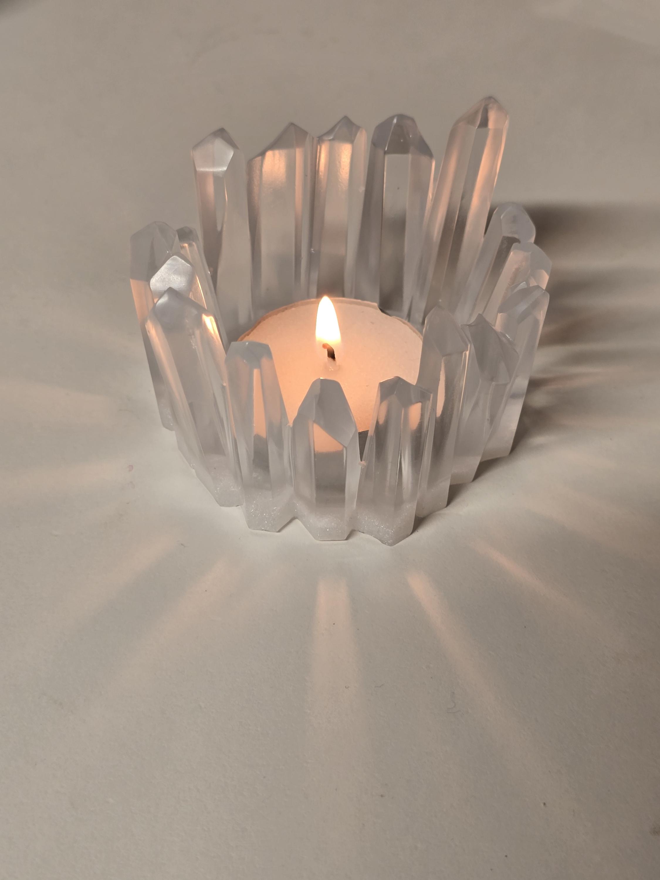 Crystal Led Candle Holder, Spiritual Candle Holder, Crystals, Unique