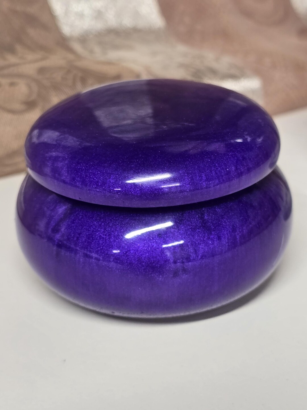 Handmade Violet Resin Jar: Trinket, Herb, Dab Container - Etsy
