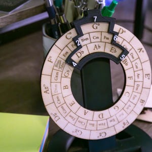 Wheel Of Fifths Guitar Chord Wheel Laser Cut