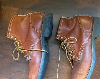 vintage work boots- steel toe 7.5