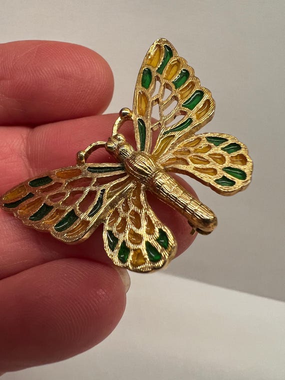 Vintage Napier butterfly brooch 1971