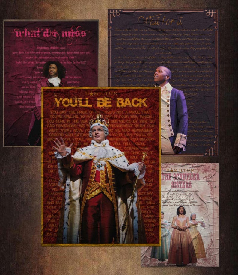 You'll Be Back Poster-hamilton - Etsy